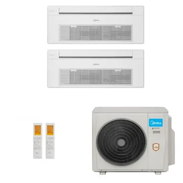 Ar Condicionado Multi Split Inverter Midea 18 000 2x Evap Cassete 1 Via 12 000 Quente Frio 220v